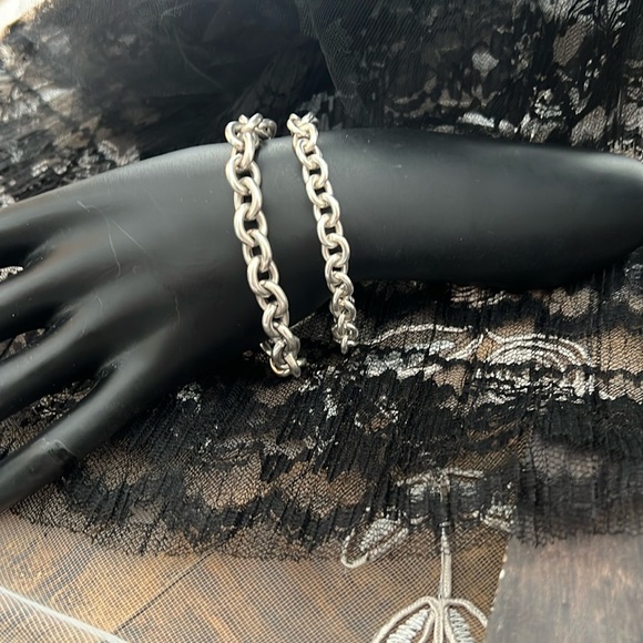 Two 925 Sterling silver, link bracelets. - Picture 5 of 12